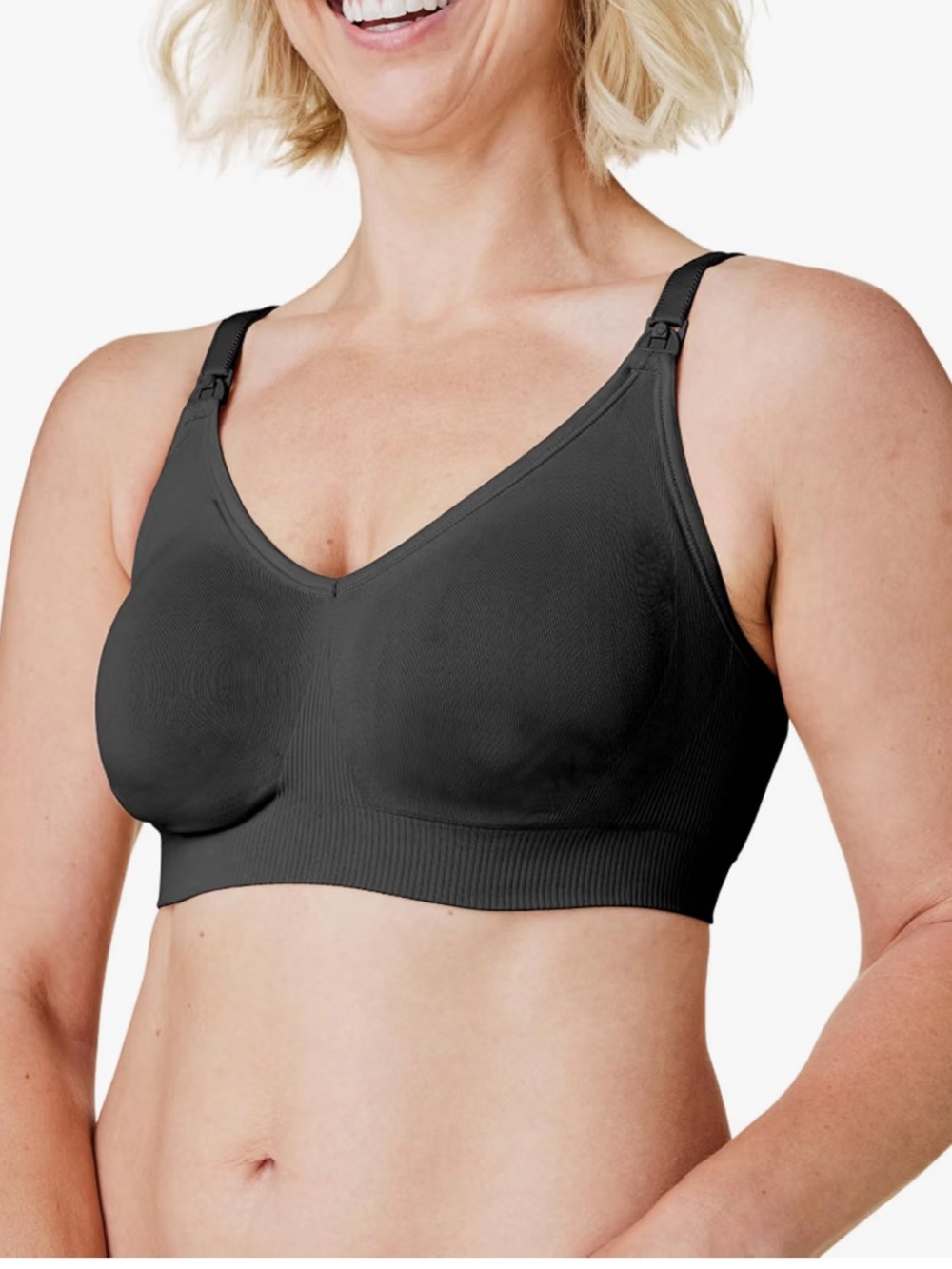 Bravado L Black Seamless Nursing Bra - Comfortable Everyday Support
